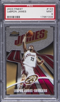 2003/04 Finest #133 LeBron James Rookie Card – PSA MINT 9